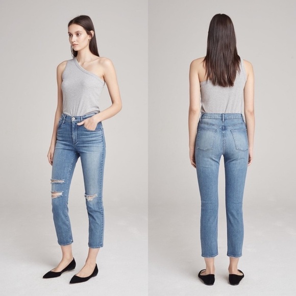 3x1 Colette Slim Crop in Colbey Wash, Distressed, Size 26 - Picture 1 of 7